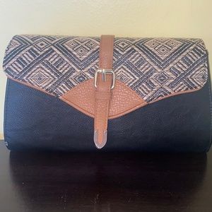 Aztec print clutch/cross body